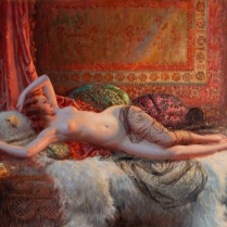 Delphin Enjolras (1857-1945) - Jeune femme nue dans un décor orientaliste