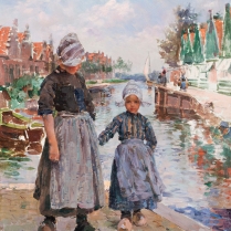 Marie Lucas-Robiquet (1858-1959) - Mère et fille à Volendam