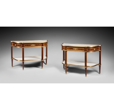 Gervais Durand 19 19 Pair Of Louis Xvi Style Consoles Galerie Delvaille Antiquaires Depuis 1869